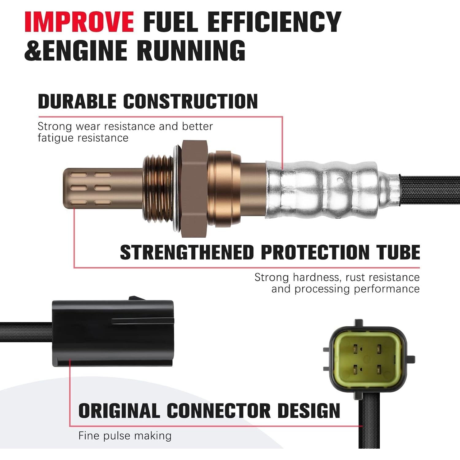 Sensor de Oxígeno O2 QIJIAUTO SG1408 para Kia y Mazda