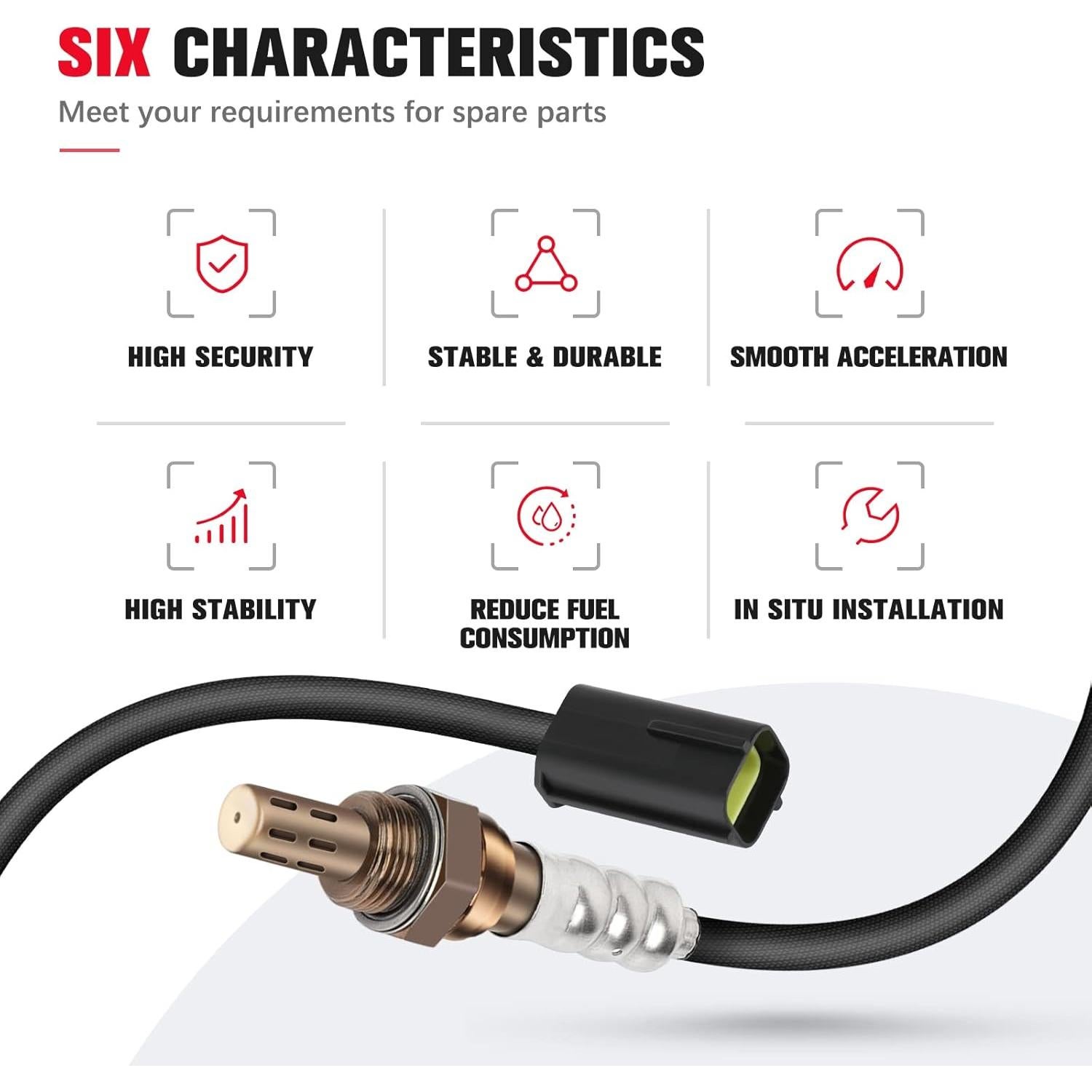 Sensor de Oxígeno O2 QIJIAUTO SG1408 para Kia y Mazda