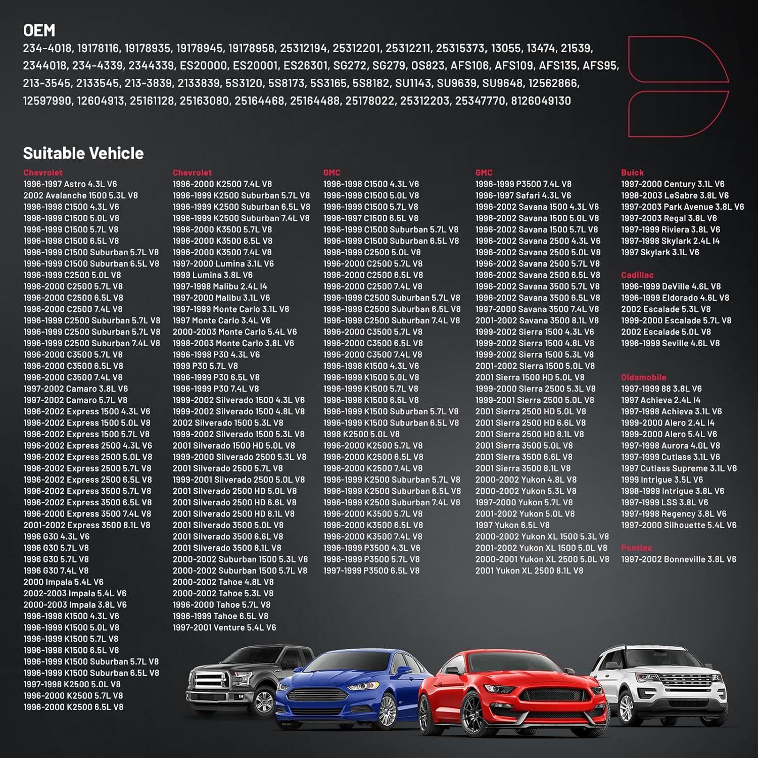 Sensor de Oxígeno BDFHYK O2 Descendente Compatible Chevrolet