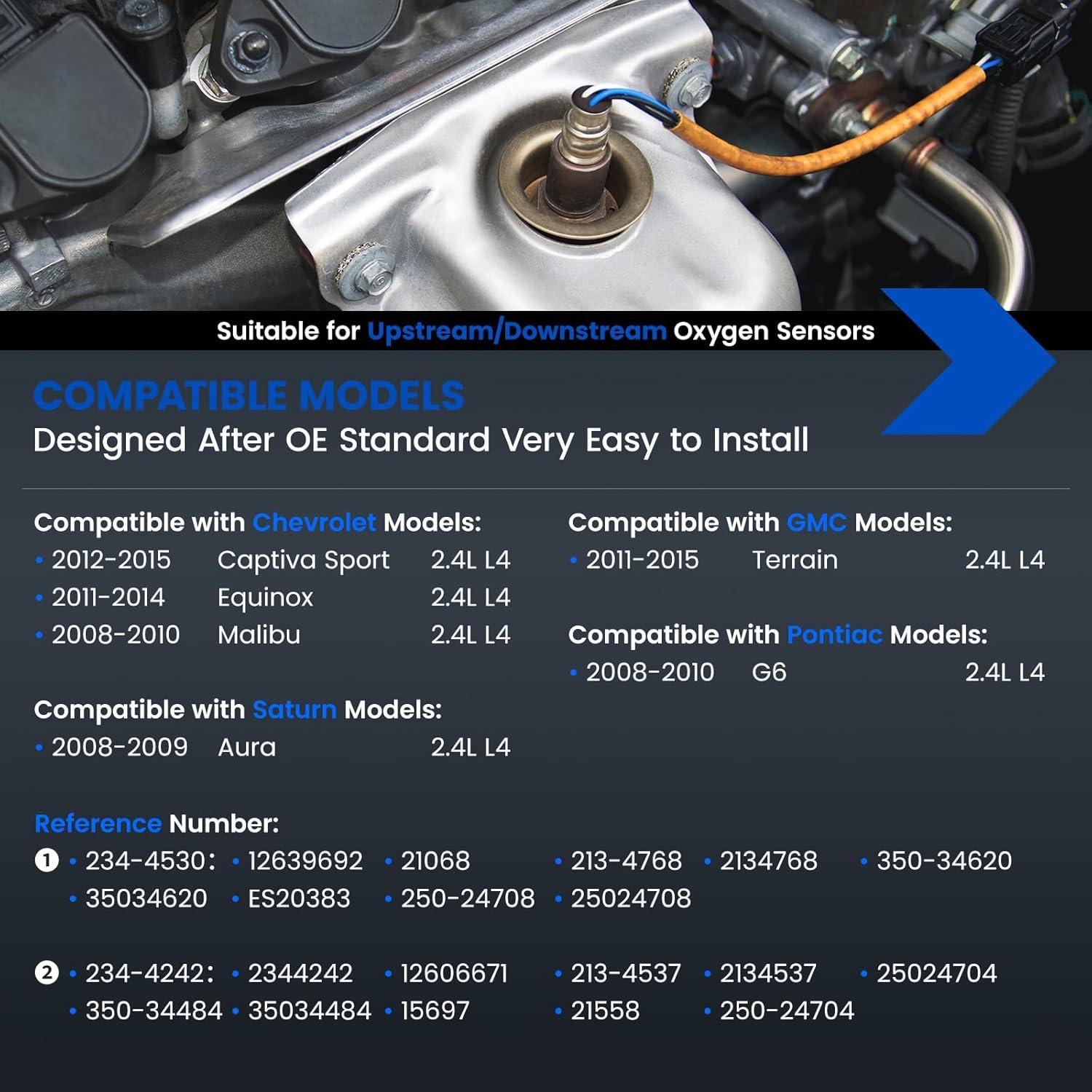 Sensor de Oxígeno SYKRSS 2PCS Compatible con Chevy y GMC