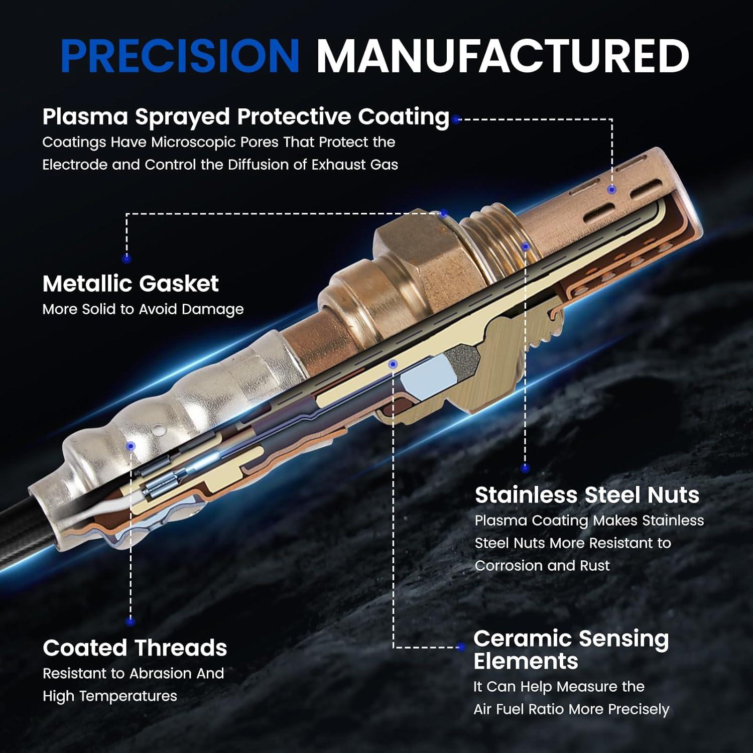Sensor de Oxígeno SYKRSS 2PCS Compatible con Chevy y GMC