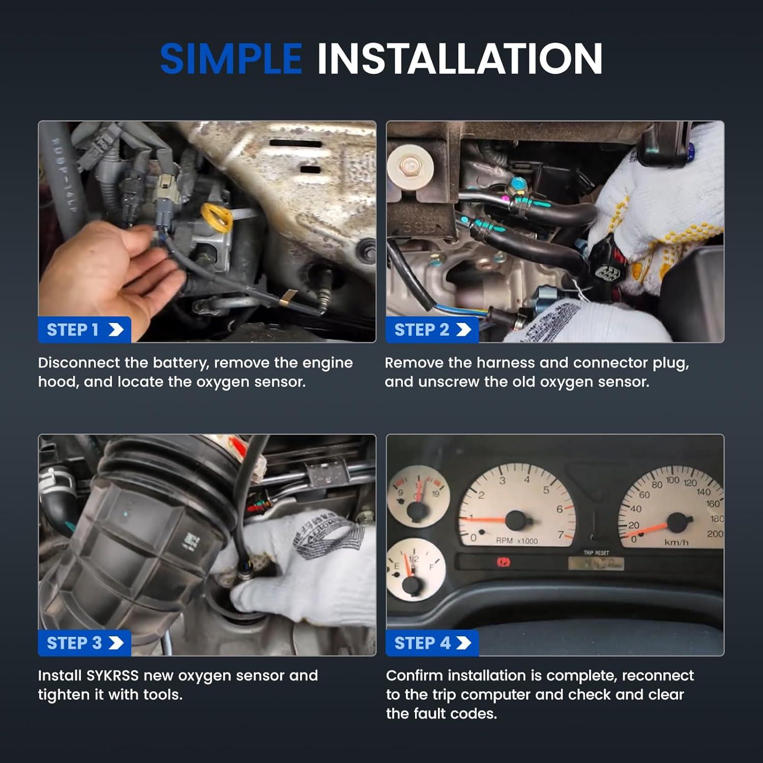 Sensor de Oxígeno SYKRSS 2PCS Compatible con Chevy y GMC