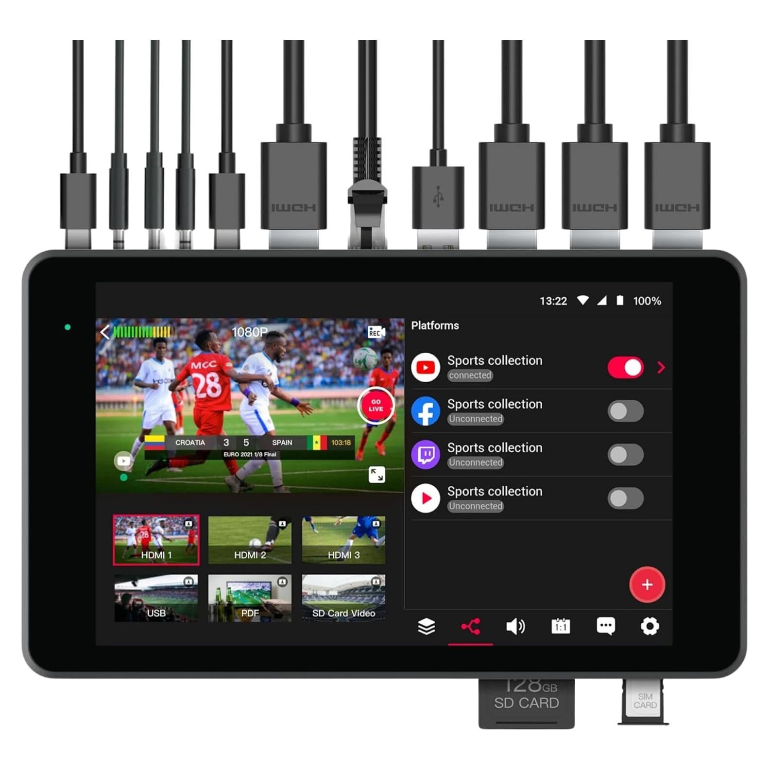 YoloLiv YoloBox Pro Estudio de Transmisión en Vivo 28x8x18cm