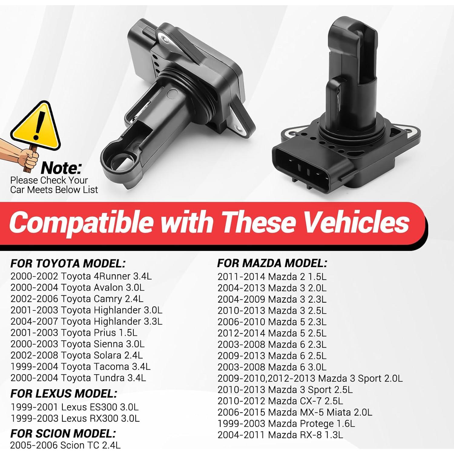 Sensor de Flujo de Aire Masivo Keriolee 22204-21010 Compatible