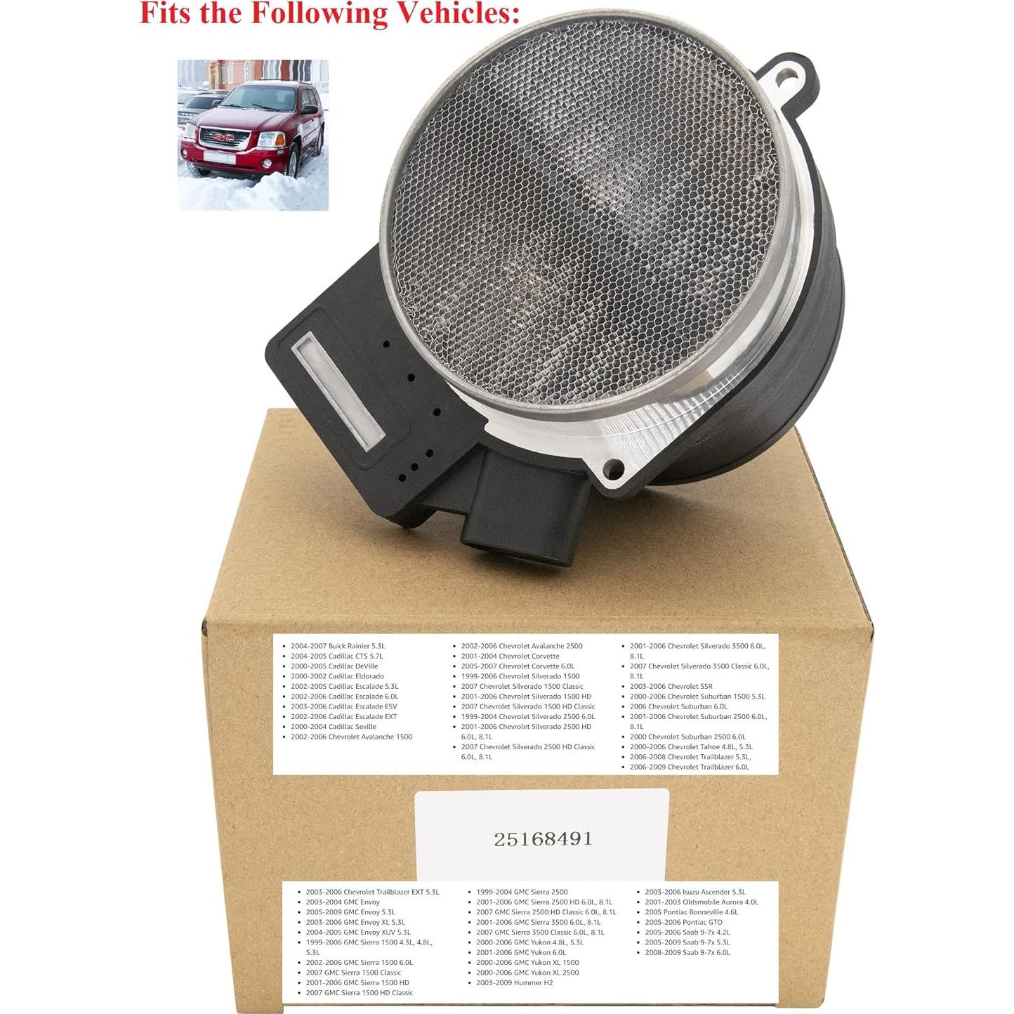 Sensor de Flujo de Aire Masivo Mass Air 25168491 Compatible GM