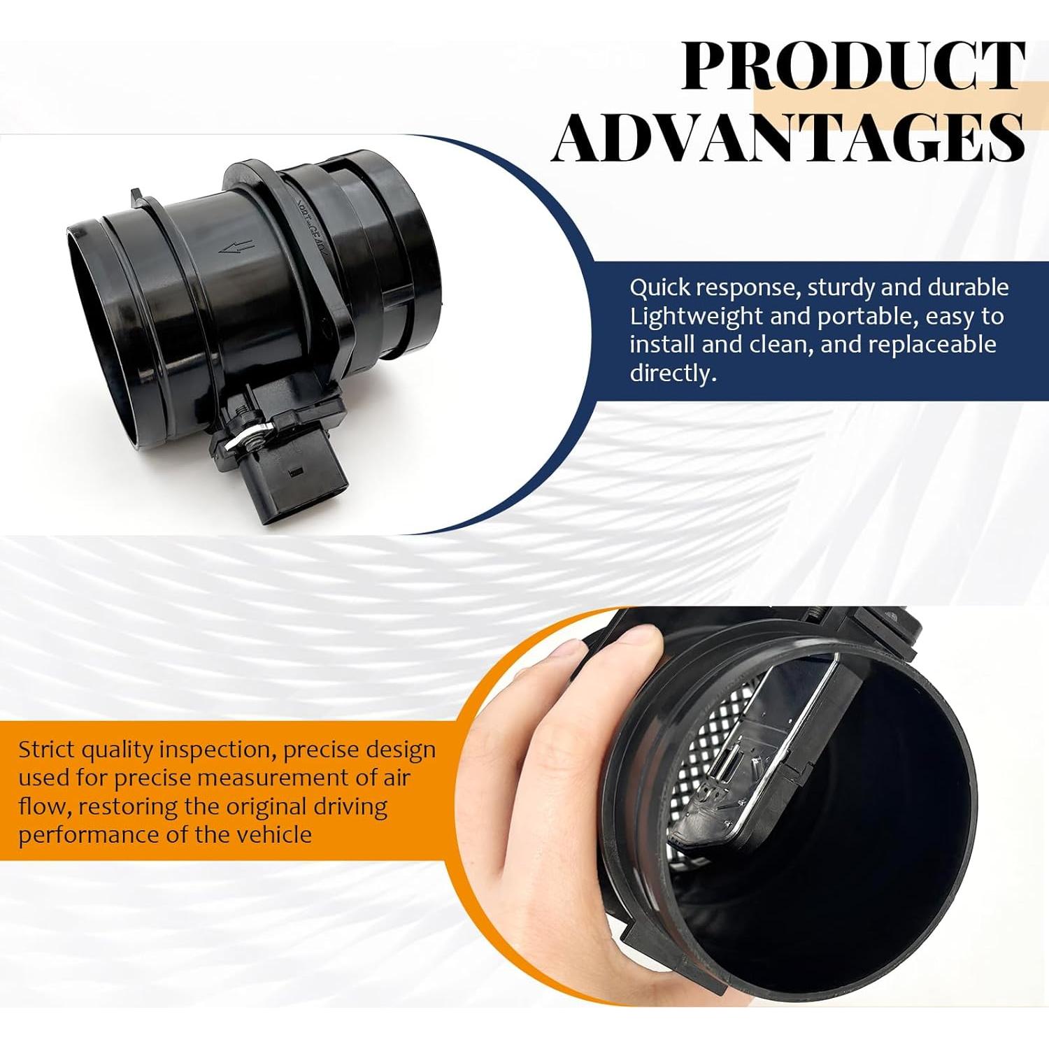 Sensor de Flujo de Aire Masivo Pleoos 06J906461B Compatible Audi VW