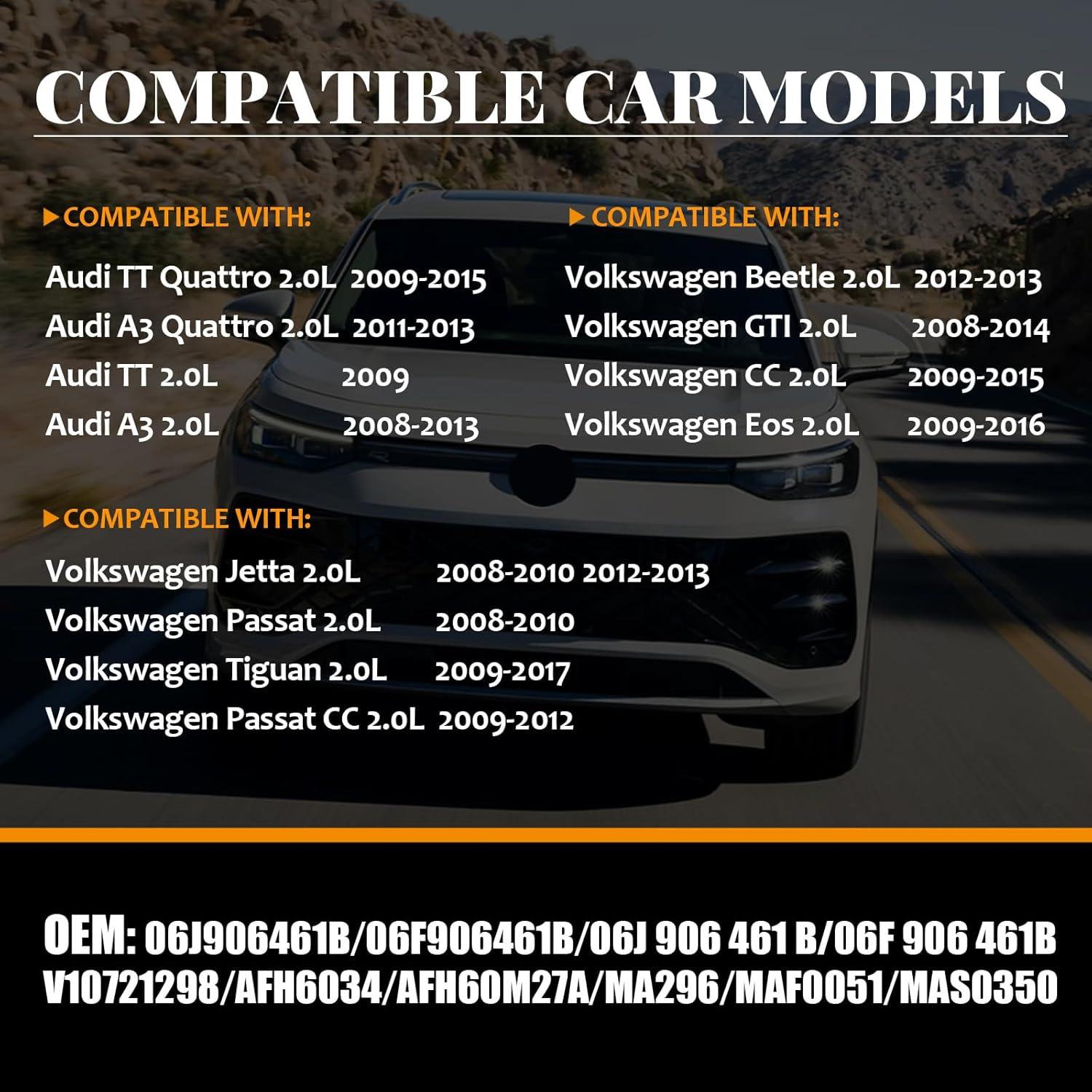 Sensor de Flujo de Aire Masivo Pleoos 06J906461B Compatible Audi VW