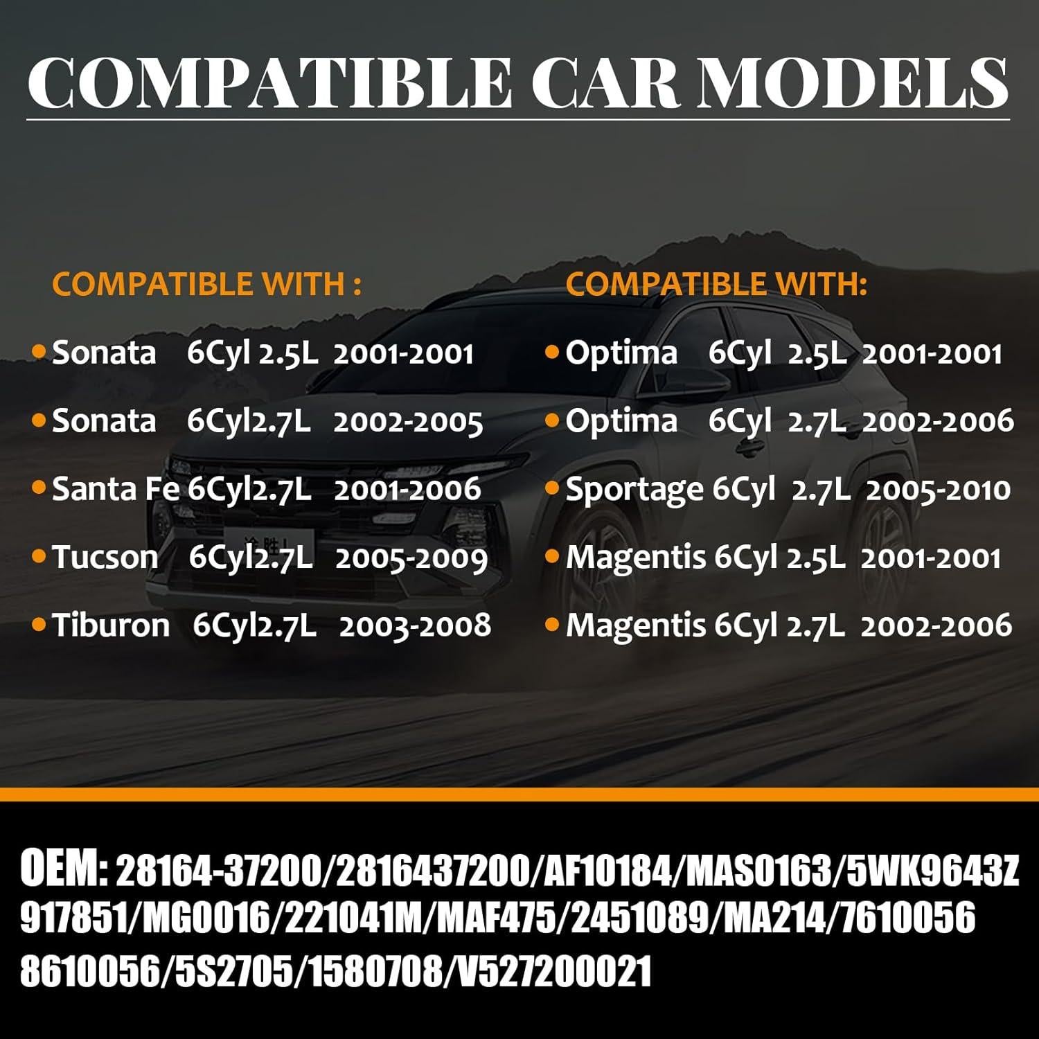 Sensor de Flujo de Aire Masivo Pleoos 28164-37200 V6 2.5L 2.7L