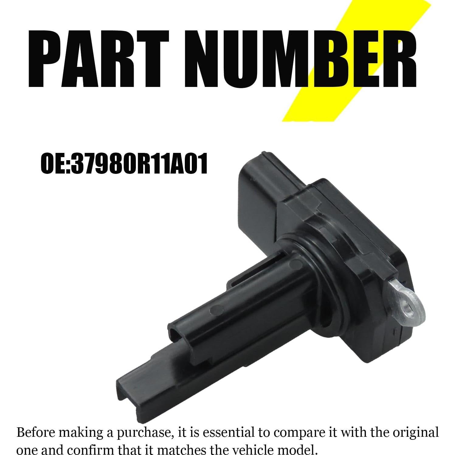 Sensor de Flujo de Aire Masivo MTKHMN 37980R11A01 Compatible Honda/Acura