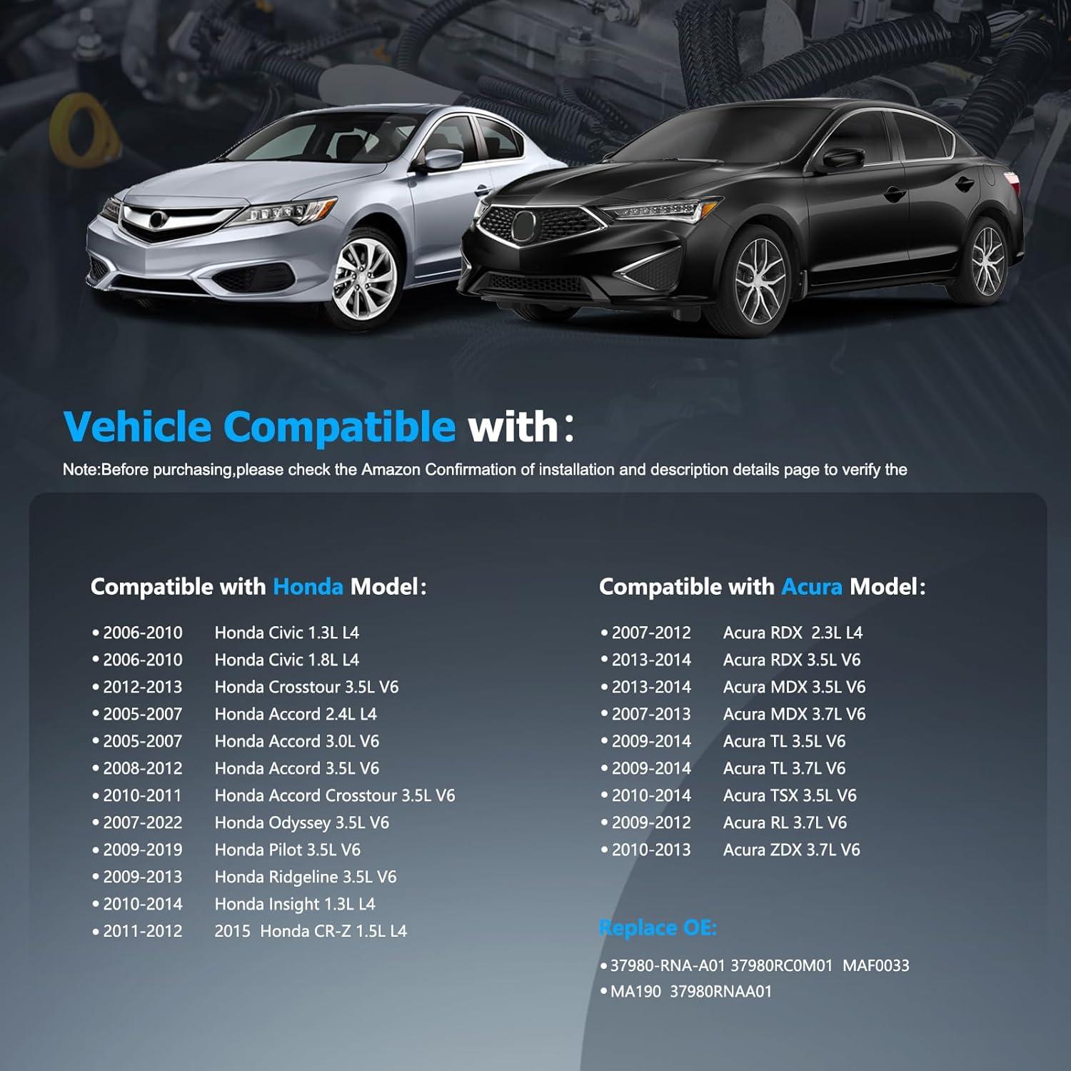 Sensor de Flujo de Aire Masivo OTO-K MAF para Honda y Acura