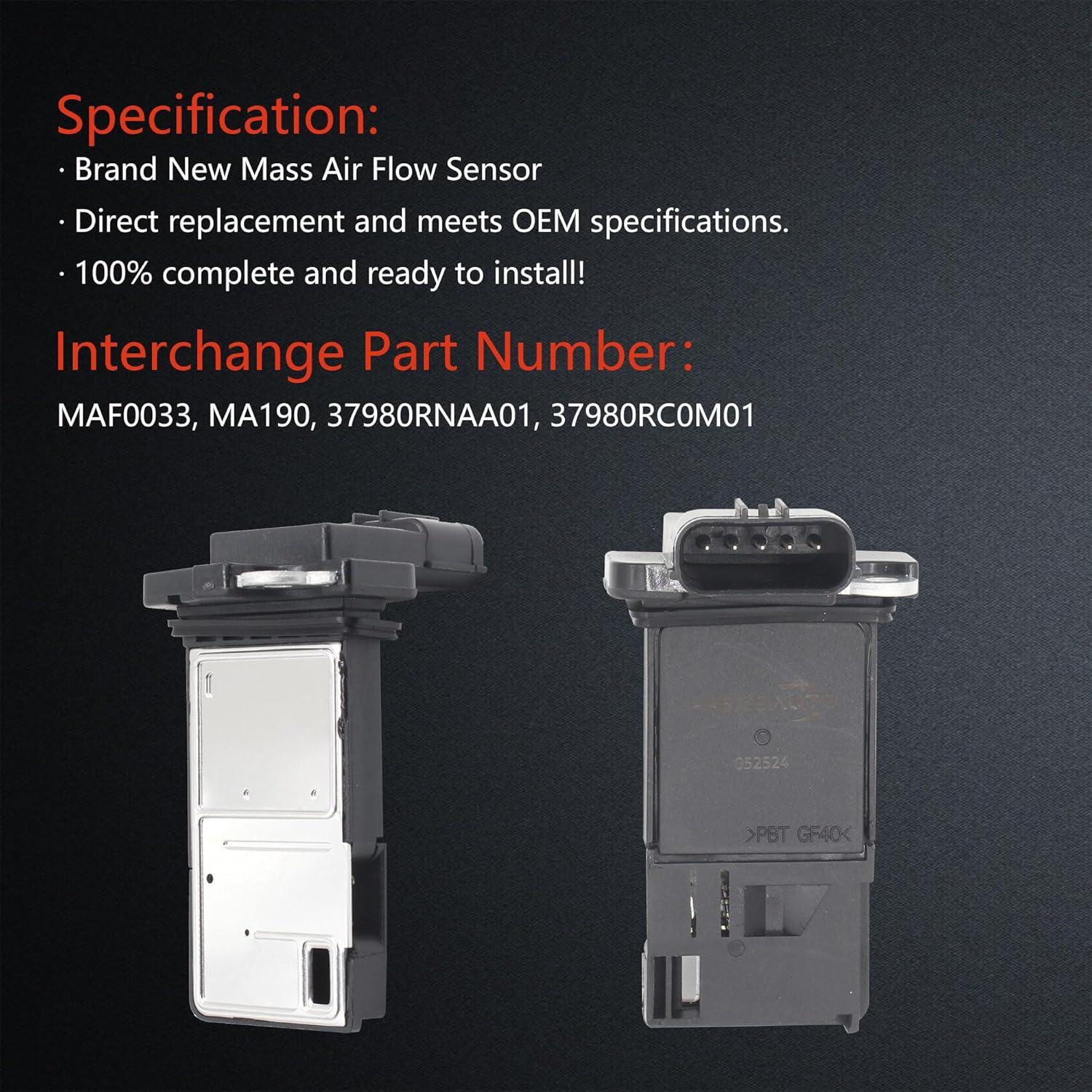 Sensor de flujo de aire masivo Effoexparts FFA319P para Honda y Acura
