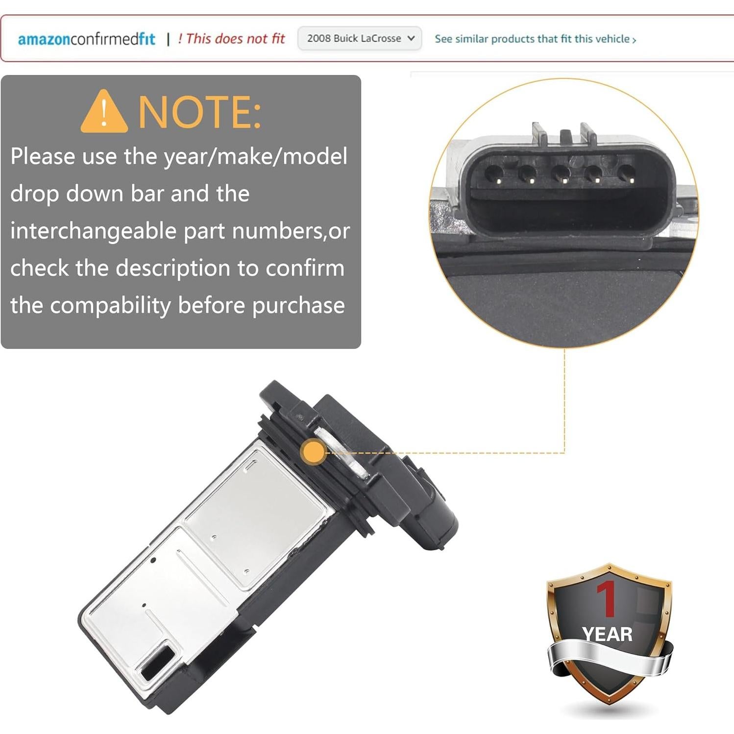 Sensor de flujo de aire masivo Effoexparts FFA319P para Honda y Acura