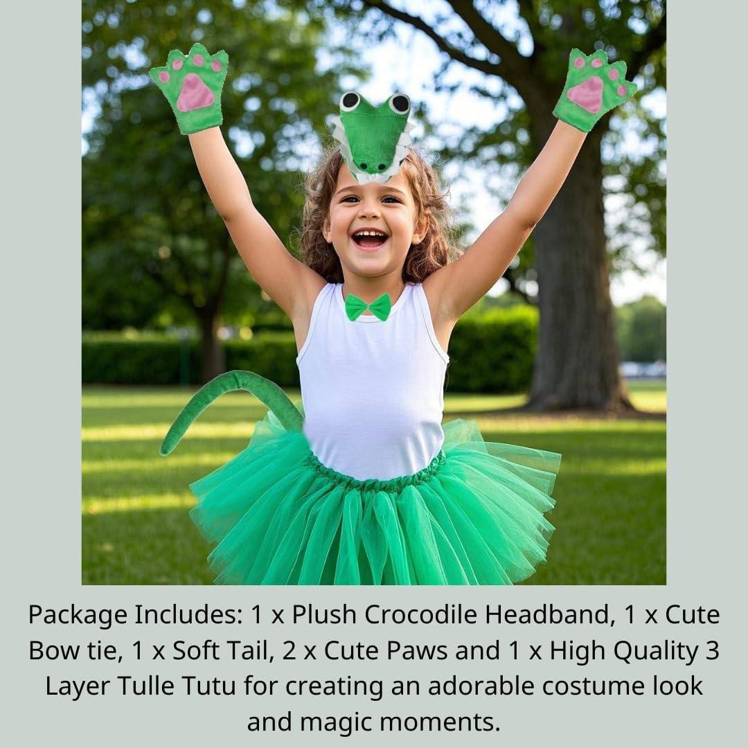 Disfraz de Cocodrilo Verde Kirei Sui para Niños 3-8 Años