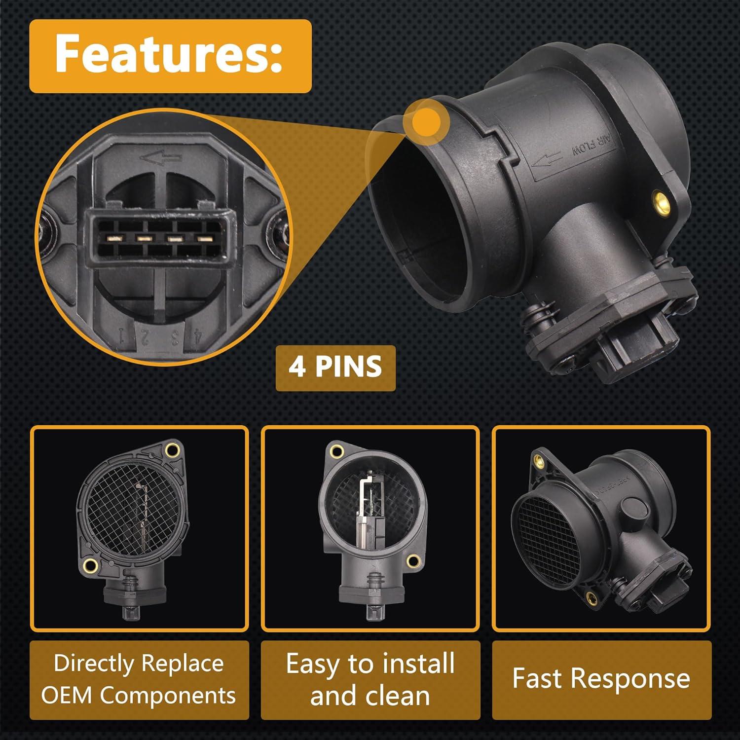 Sensor de Flujo de Aire Masivo Yezoauto HNA205 para Audi y VW