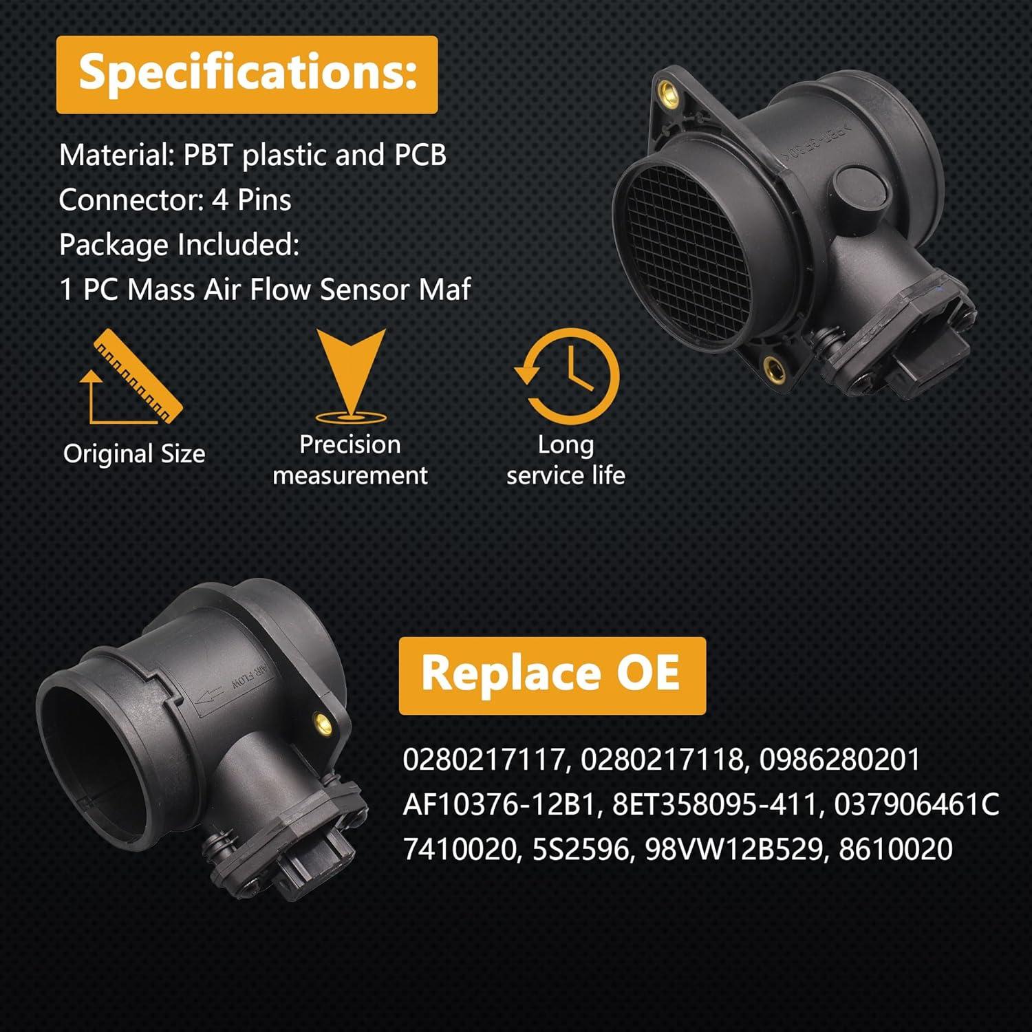 Sensor de Flujo de Aire Masivo Yezoauto HNA205 para Audi y VW