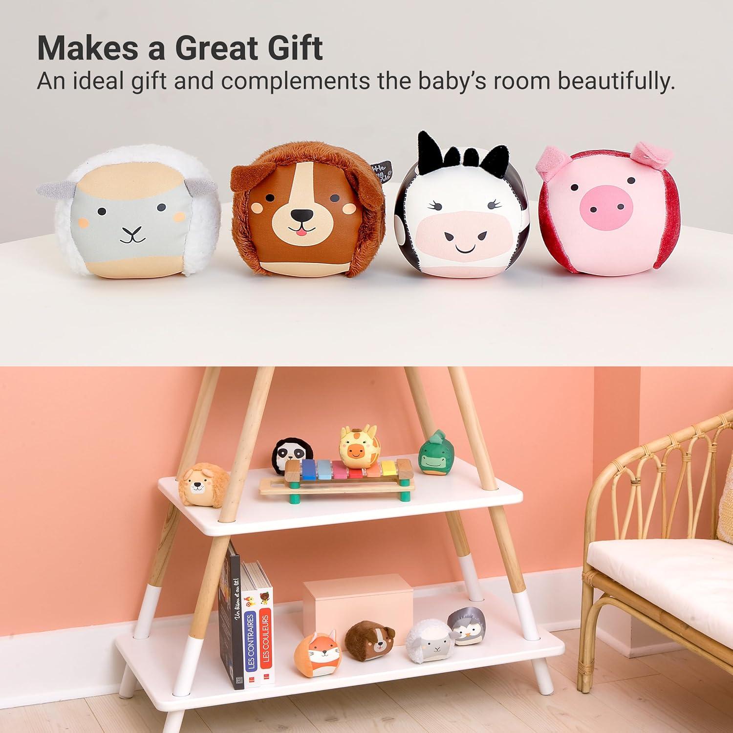 Bolas Roly Poly Amigos Pequeños - Juguete Sensorial Bebé Set 4