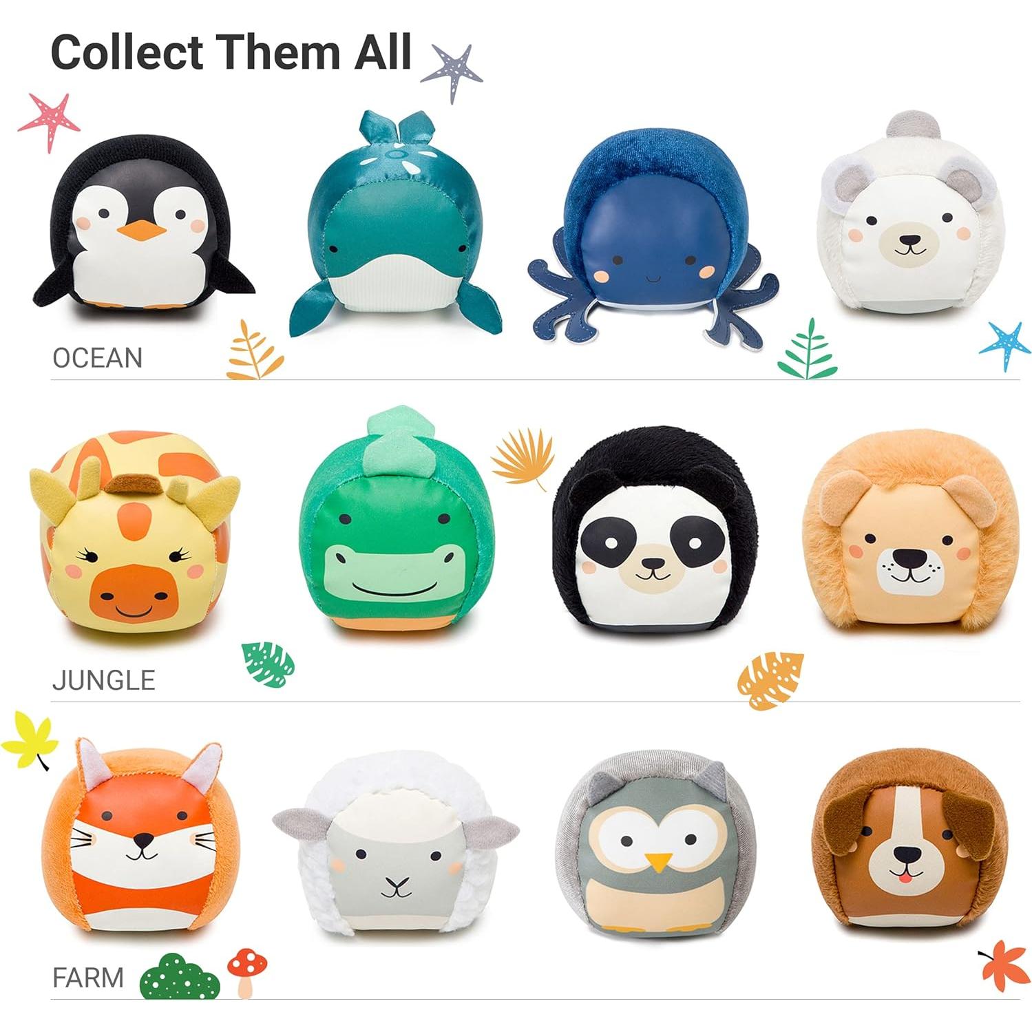 Bolas Roly Poly Amigos Pequeños - Juguete Sensorial Bebé Set 4