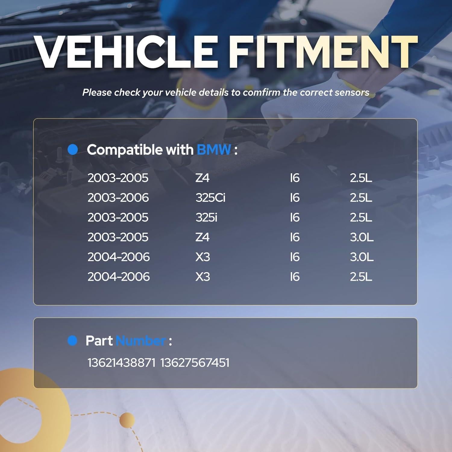 Sensor de Flujo de Aire Masivo ENA para BMW 330Ci 330i 330xi 530i X5 Z3