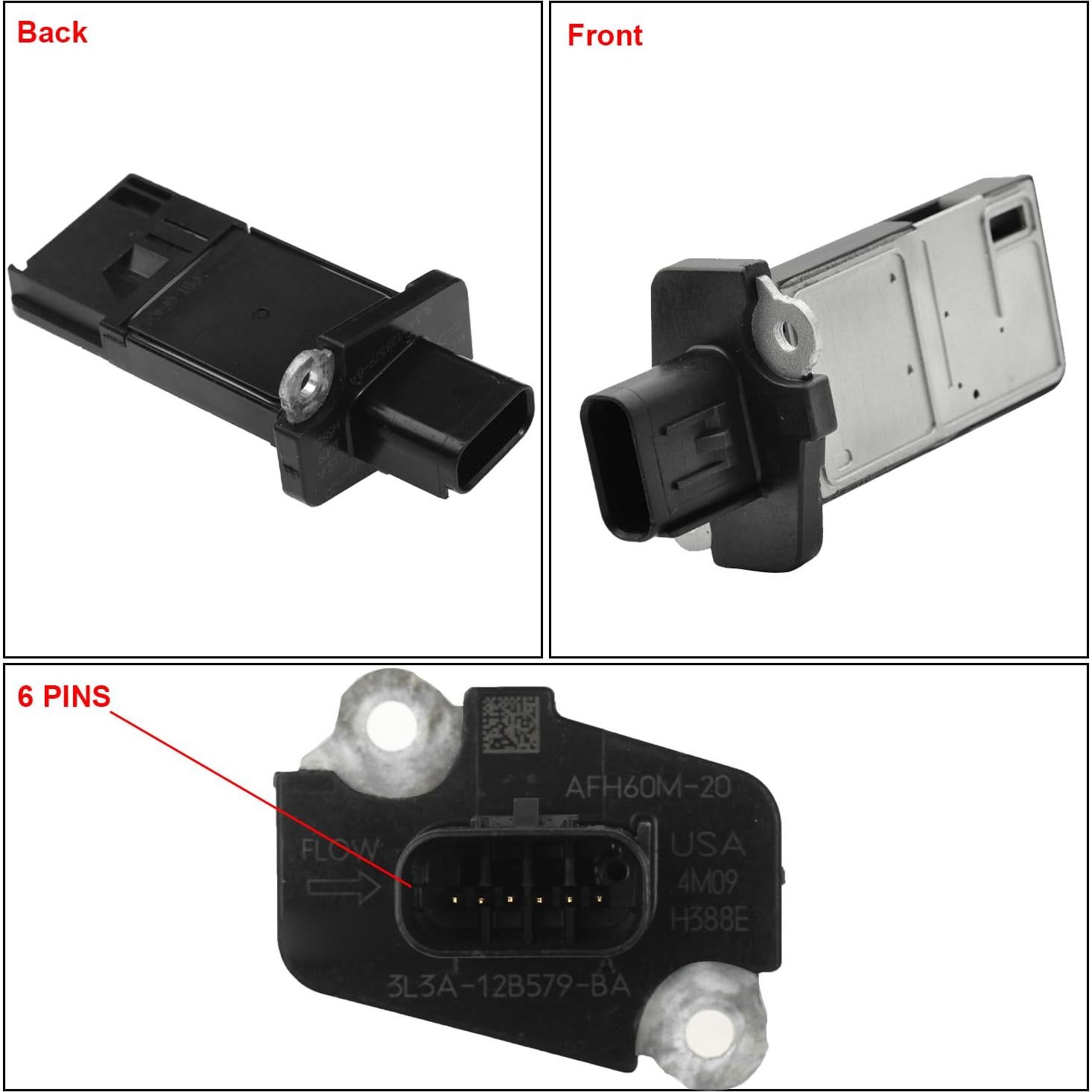 Sensor de Flujo de Aire Masivo Di Pei 3L3A-12B579-BA para Ford