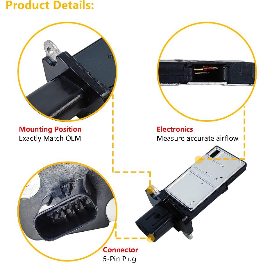 Sensor de Flujo de Aire Masivo MAF LLNSEAUTO MAF0012 Compatible Ford