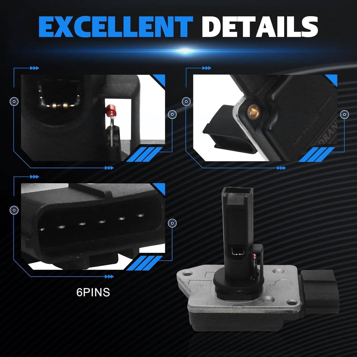 Sensor de flujo de aire masivo JADRANCI XF2F-12B579-AA para Ford y Mazda