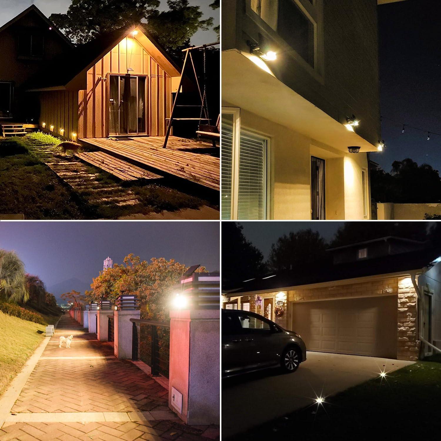 Foco Solar LED Ousam 3000K Impermeable 5M para Exterior