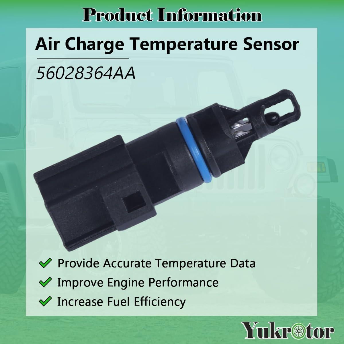 Sensor de Temperatura de Aire Yukrotor 56028364AA Compatible Chrysler/Dodge/Jeep