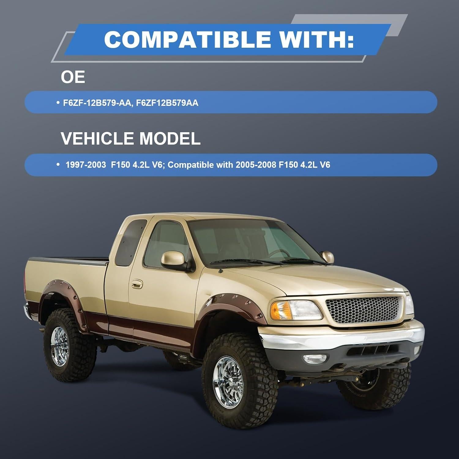 Sensor de flujo de aire MAF Werruibon F6ZF-12B579-AA para F150 4.2L