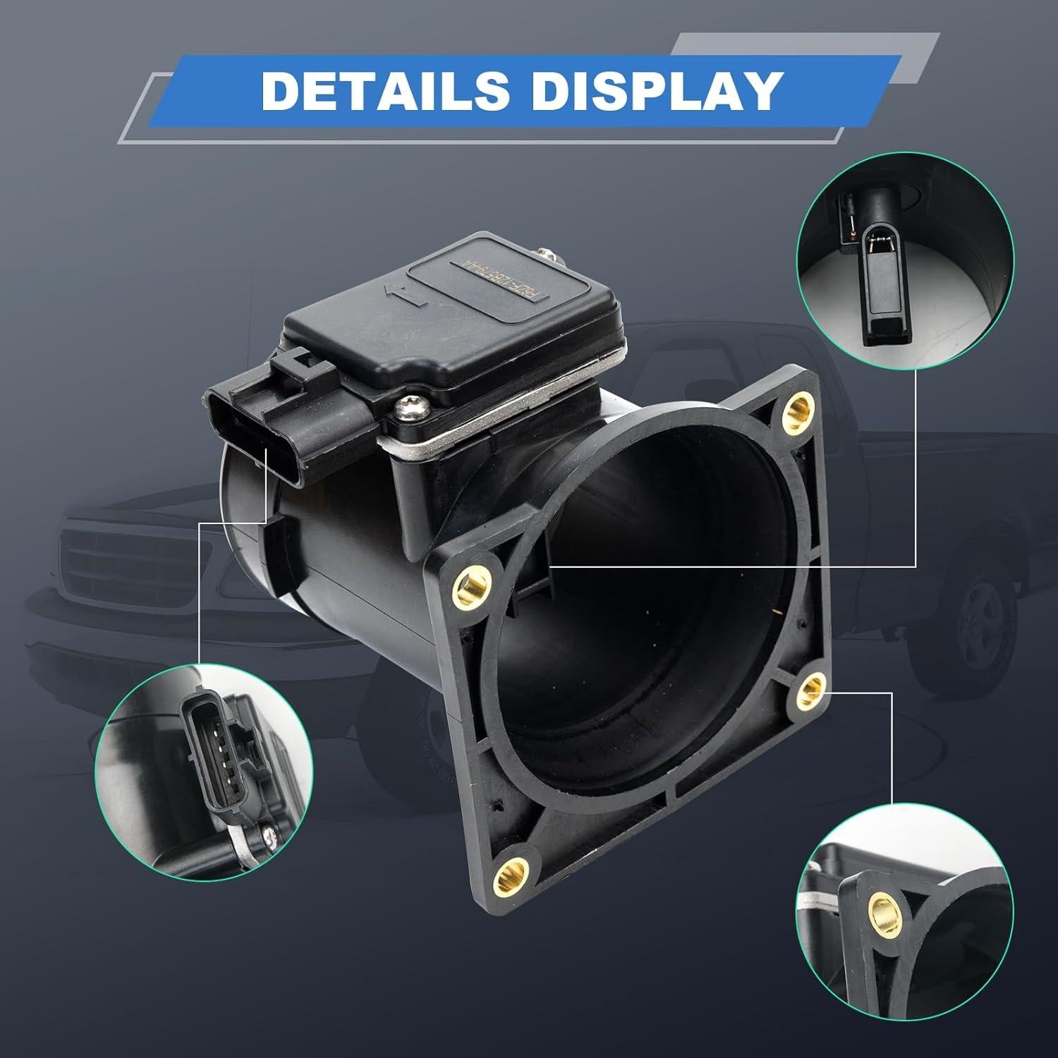 Sensor de flujo de aire MAF Werruibon F6ZF-12B579-AA para F150 4.2L