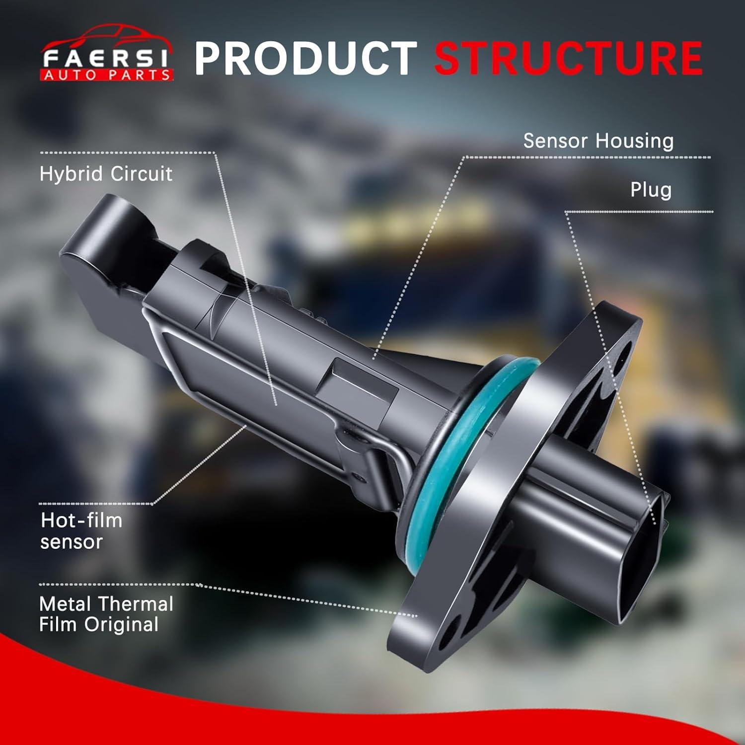 Sensor de Flujo de Aire Masivo FAERSI 22680-4M500 Compatible Nissan