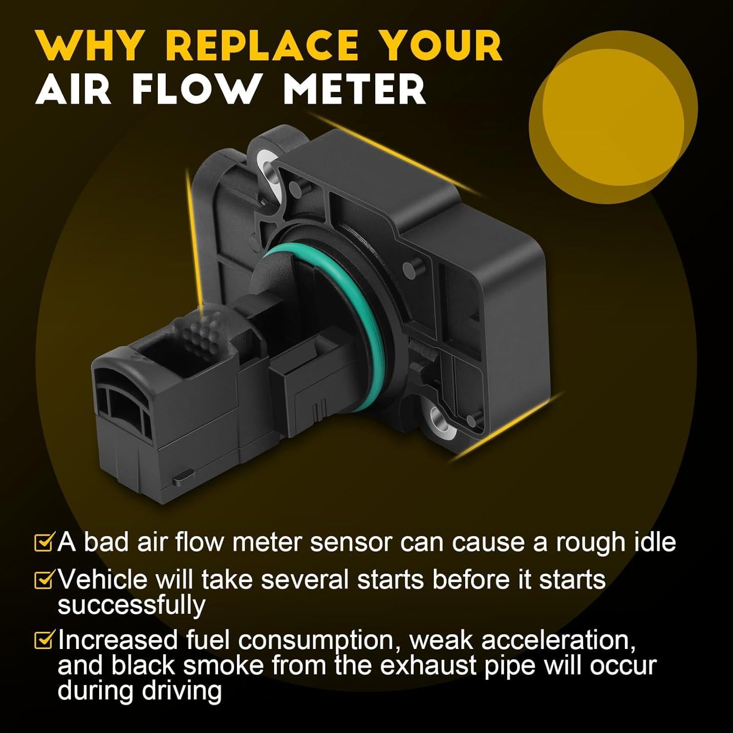 Sensor de Flujo de Aire Masivo OCPTY 114074 para Cadillac y GMC