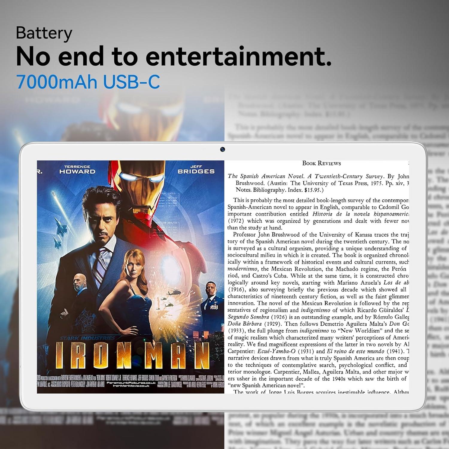 Tableta 2 en 1 TOOTON 2024 10.1" Octa-Core 128GB Plata