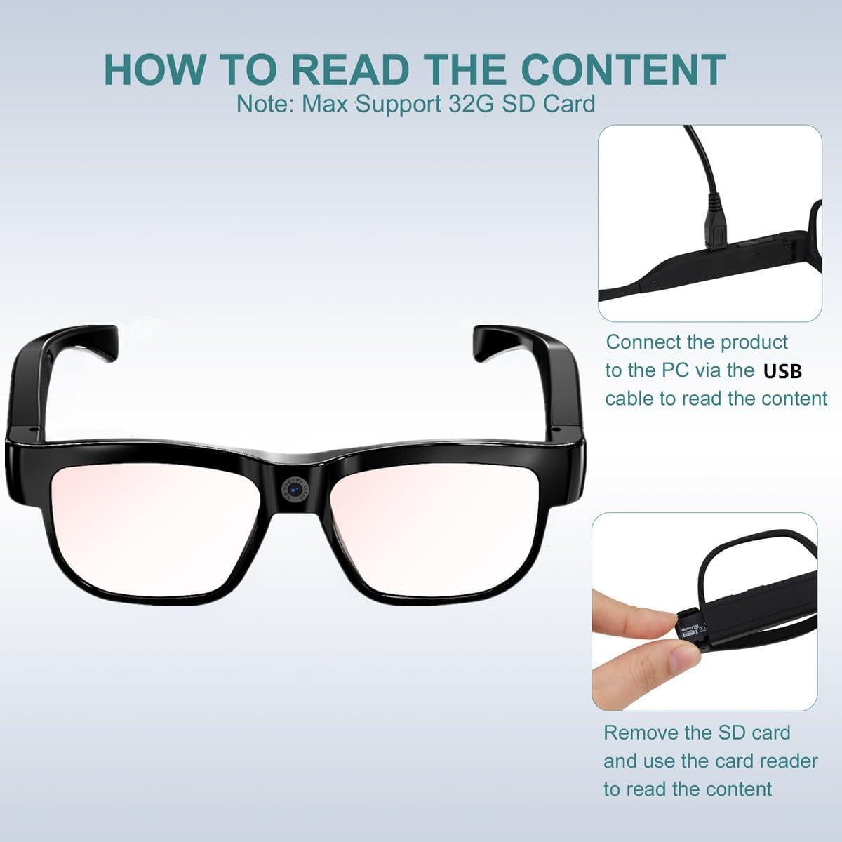 Gafas de Cámara HD DongGuan 6800 con 32GB de Memoria