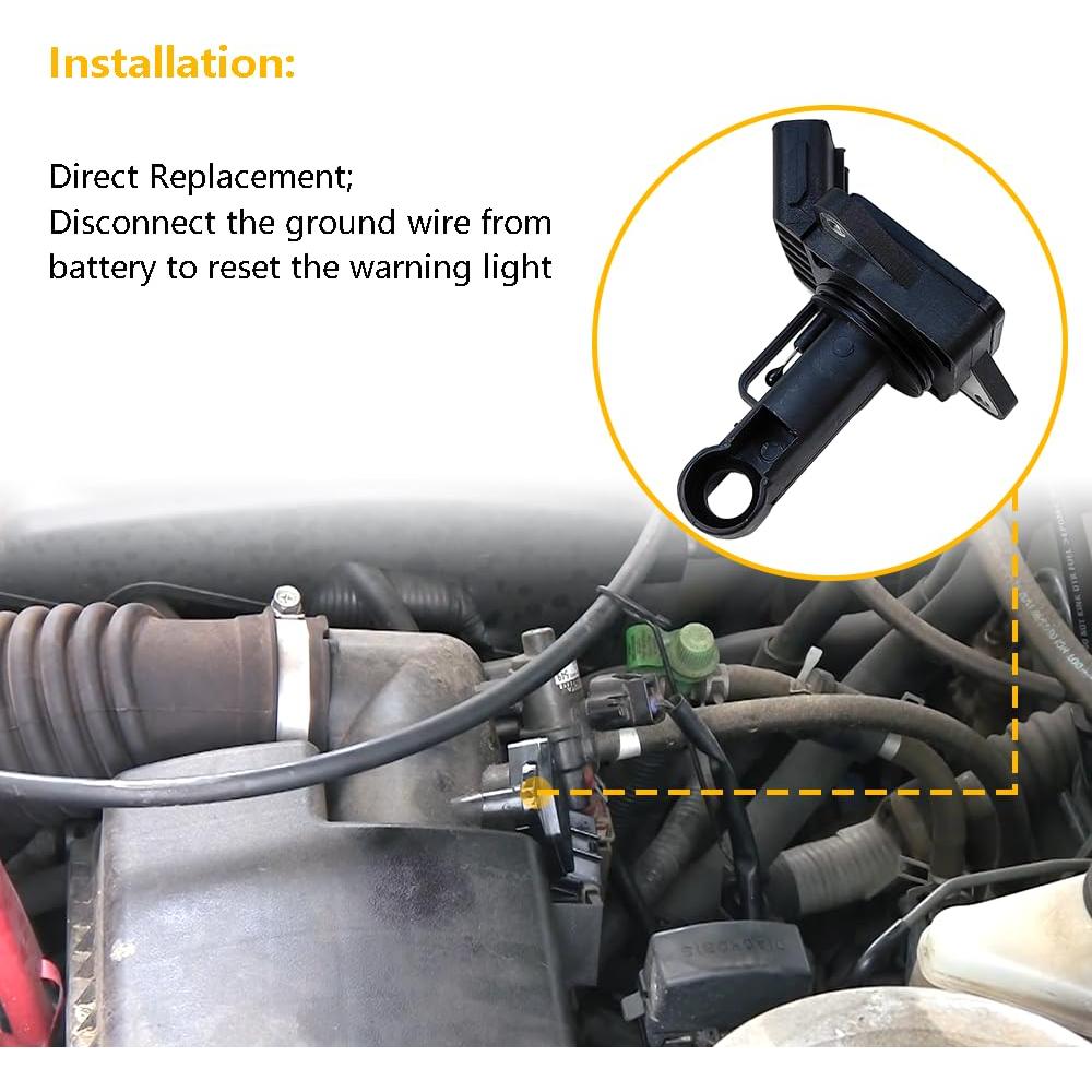 Sensor de Flujo de Aire Masivo LLNSEAUTO 22204-15010 Compatible con Chevrolet Prizm, Lexus GS430, SC430, Toyota Corolla