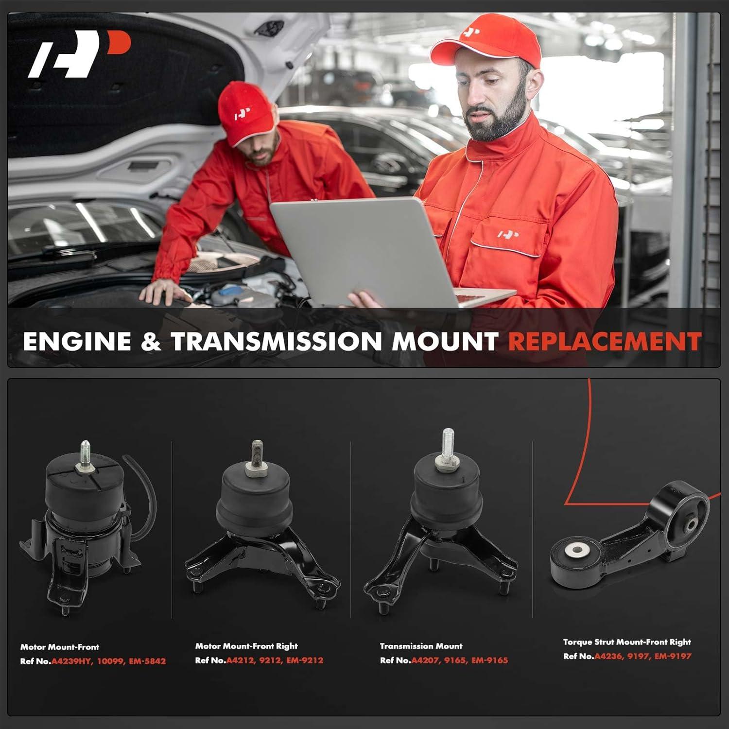 Kit de Montaje Motor y Transmisión A-Premium 4 Piezas Toyota Camry 2004-2006