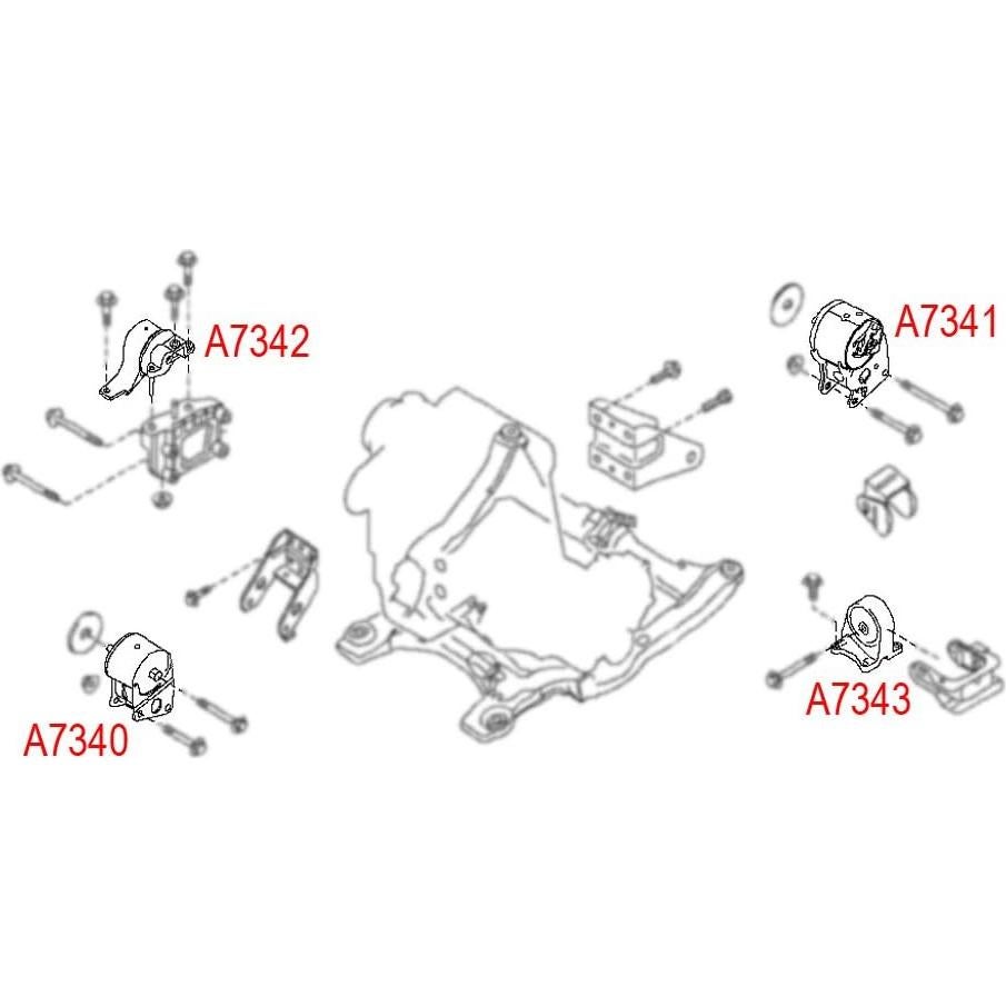 Soporte de Motor PATEWIN para Nissan Altima 2.5L 2002-2006