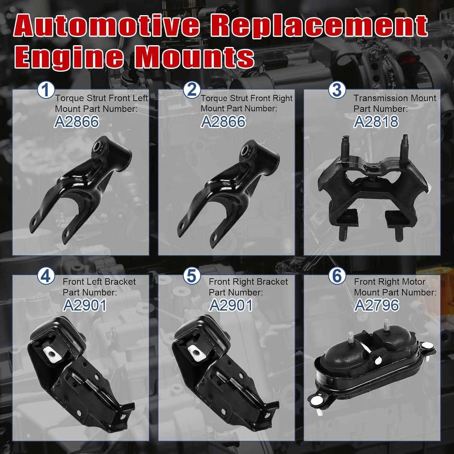 Juego de 6 Soportes de Motor Buick Century 3.1L 1997-2005