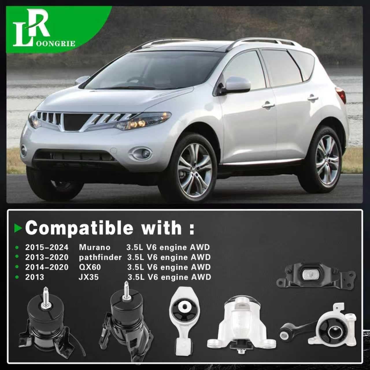 Soporte de Motor y Transmisión LOONGRIE para Murano, Pathfinder, QX60, JX35