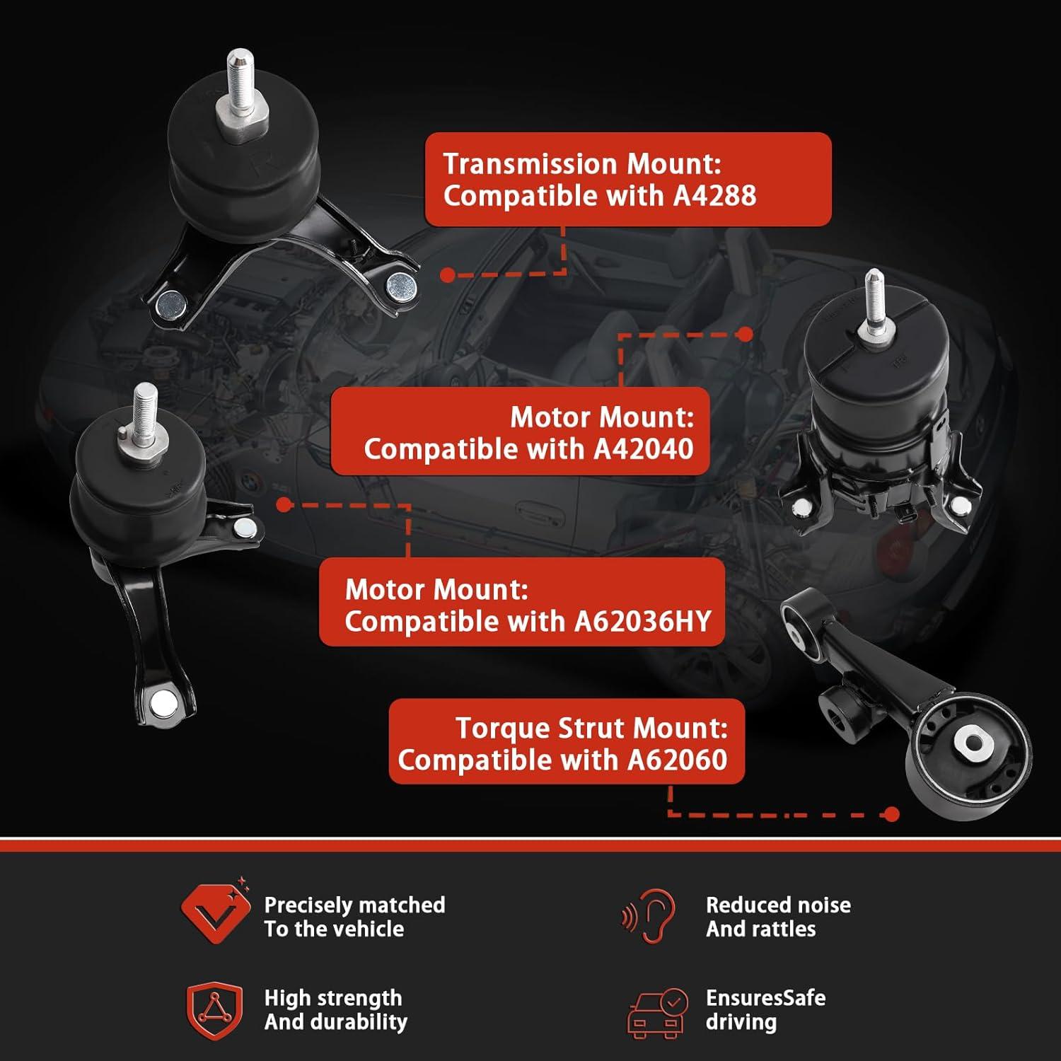 Kit de Montaje Motor y Transmisión QRYIPPDM para ES350 2007-2012