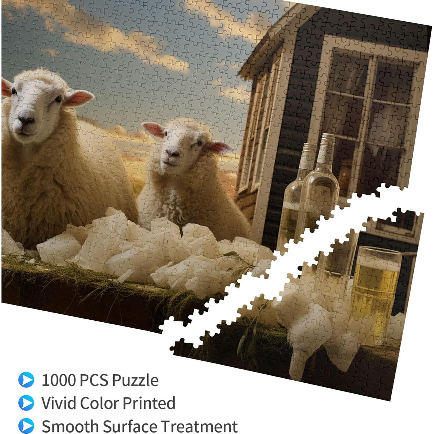 Rompecabezas de Madera 1000 Piezas Sunset Farmhouse