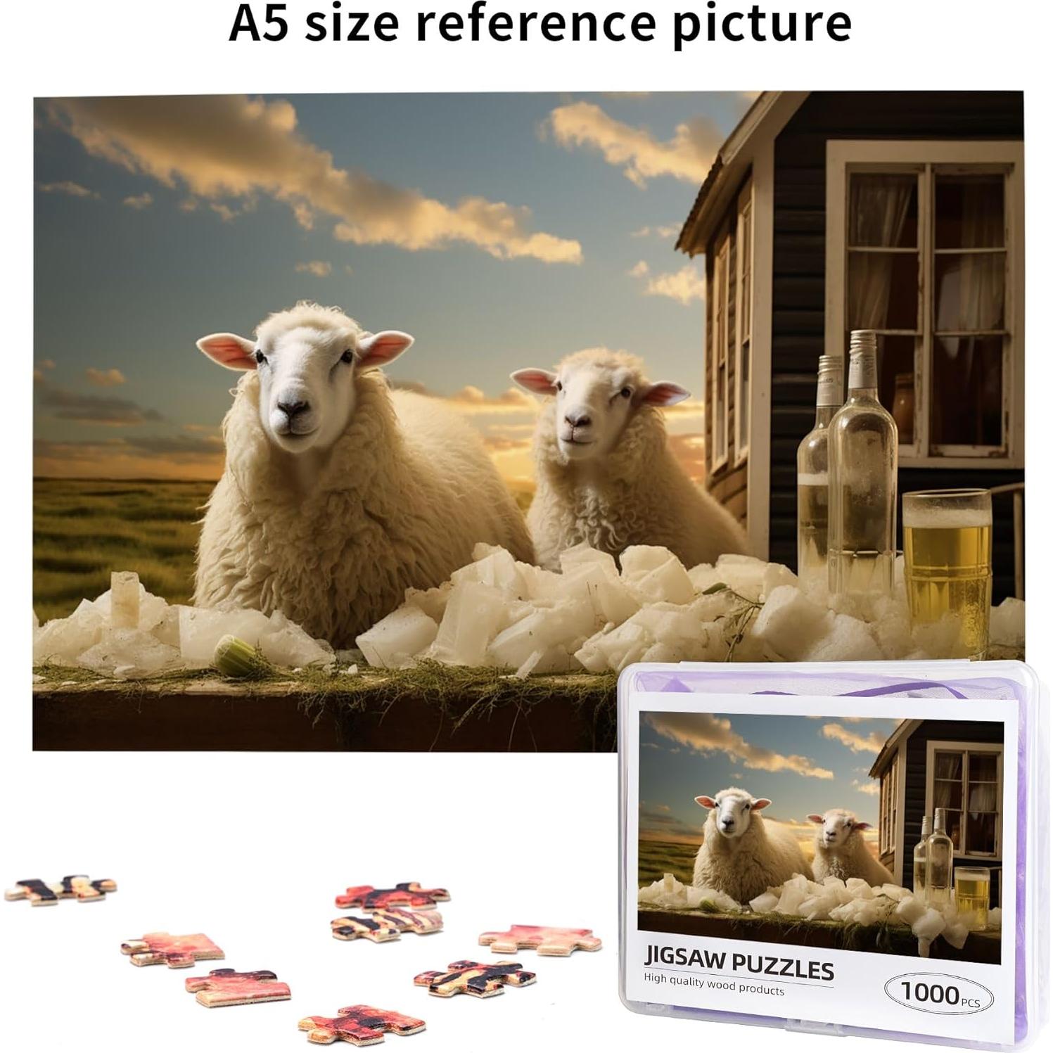 Rompecabezas de Madera 1000 Piezas Sunset Farmhouse