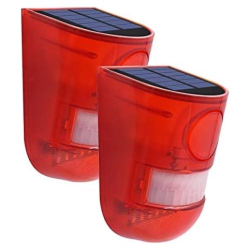 Alarma de Movimiento Solar LEDHOLYT 129dB Rojo IP65