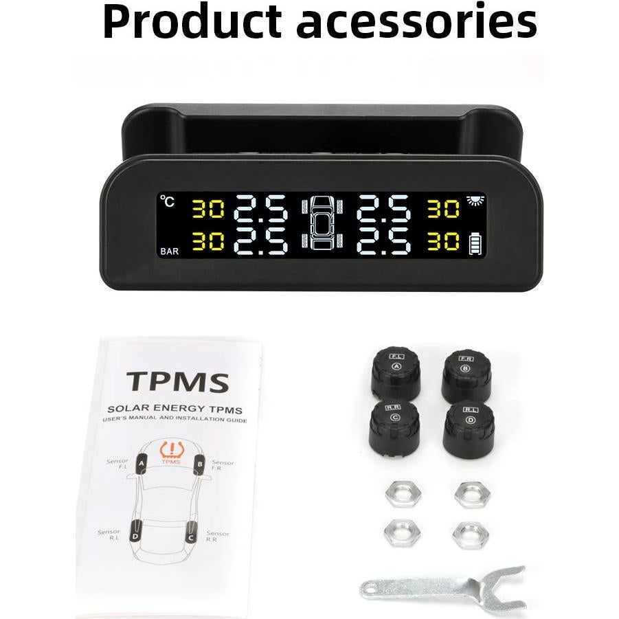Sistema TPMS Inalámbrico Solar Jansite 588 con 4 Sensores