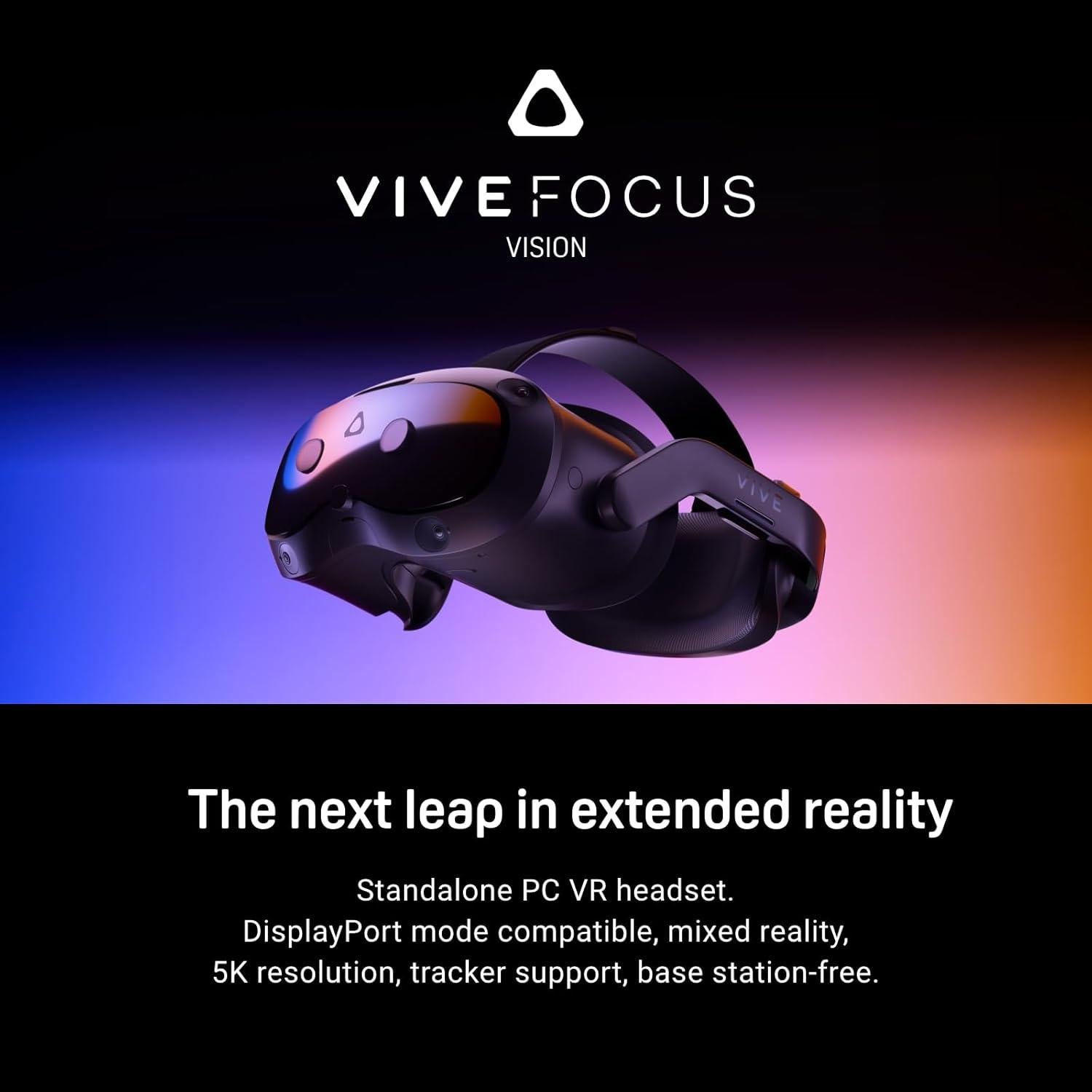 HTC Vive Focus Vision - Auriculares VR 5K con Controladores