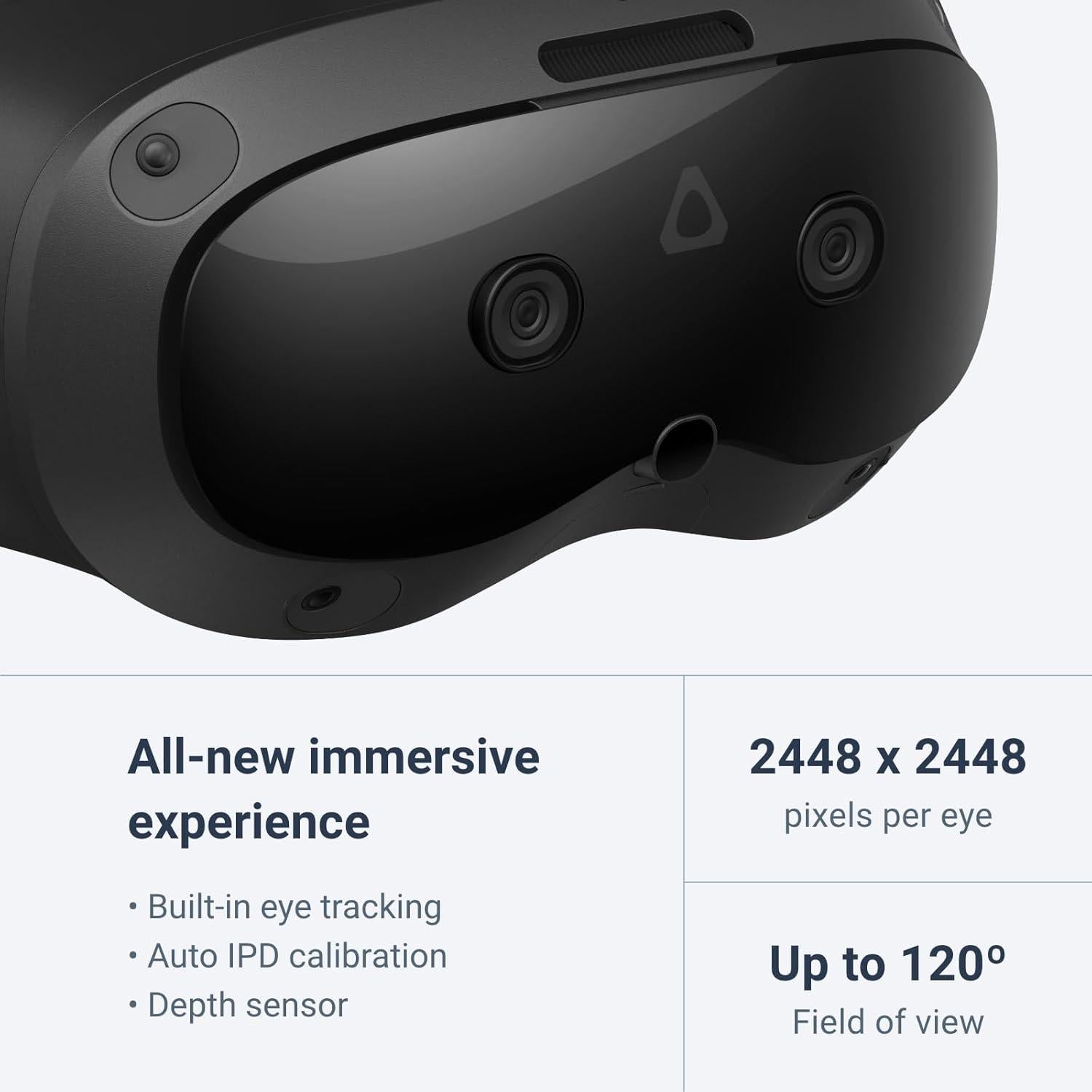 HTC Vive Focus Vision - Auriculares VR 5K con Controladores
