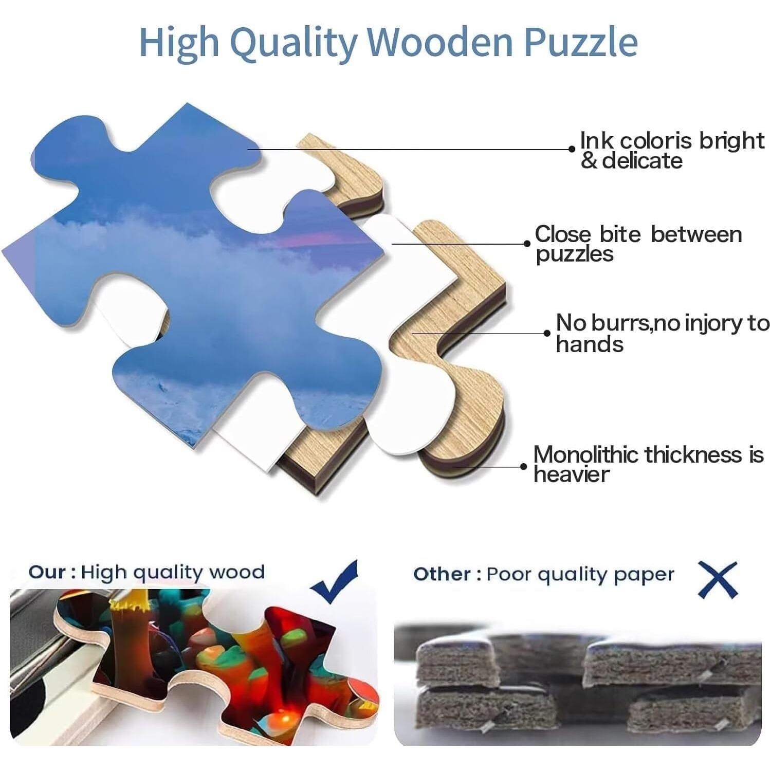 Rompecabezas de Madera 500 Piezas ZCJPTDBD Animales de Granja