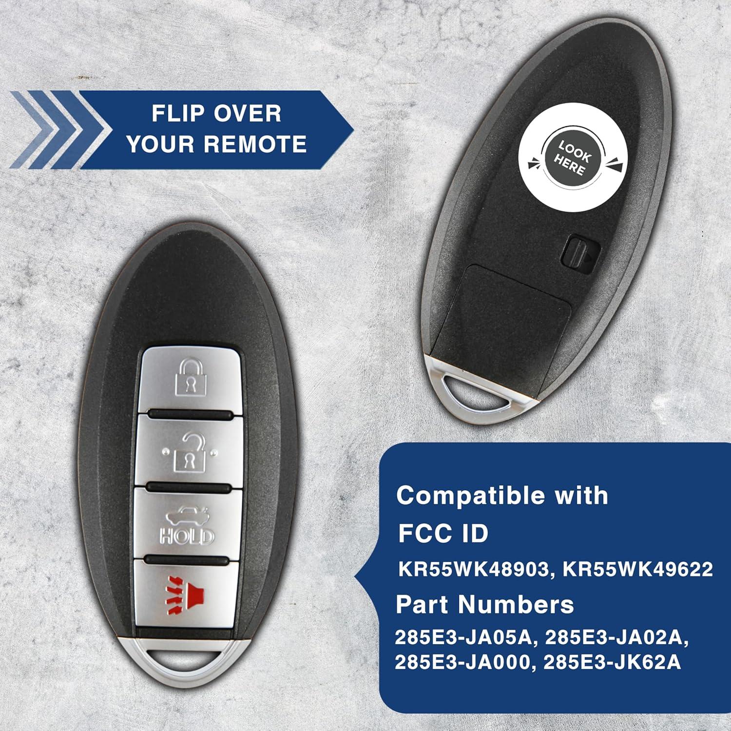 Llave Remota KeylessOption para Nissan Altima 2007-2015