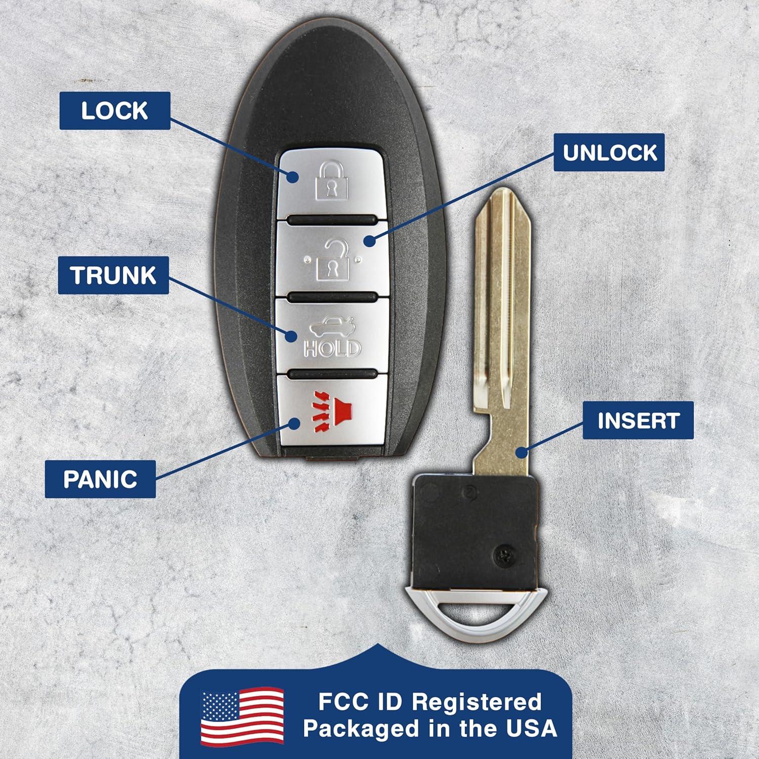 Llave Remota KeylessOption para Nissan Altima 2007-2015