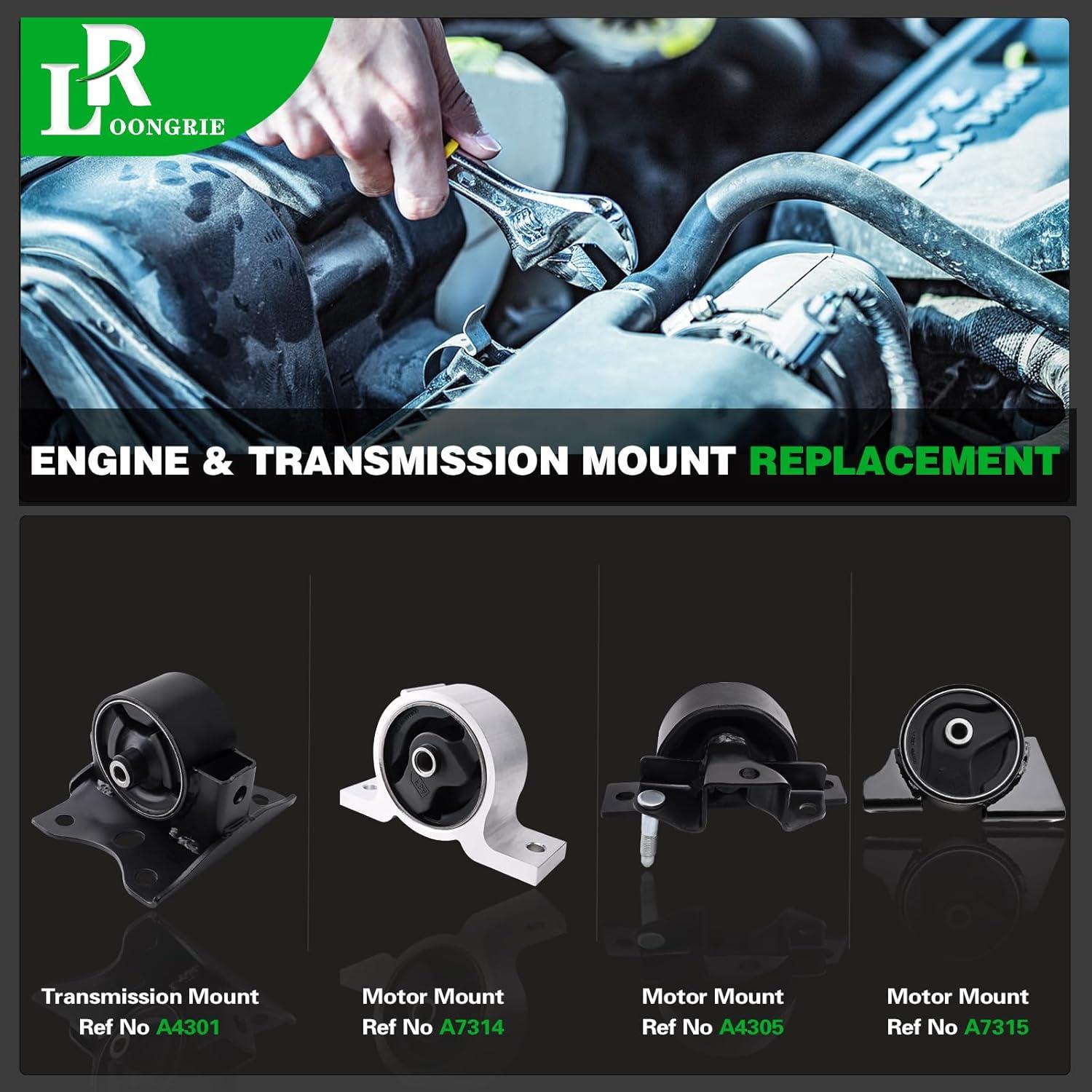 Kit de Soportes de Motor y Transmisión Loongrie para Sentra 2000-2006 1.8L