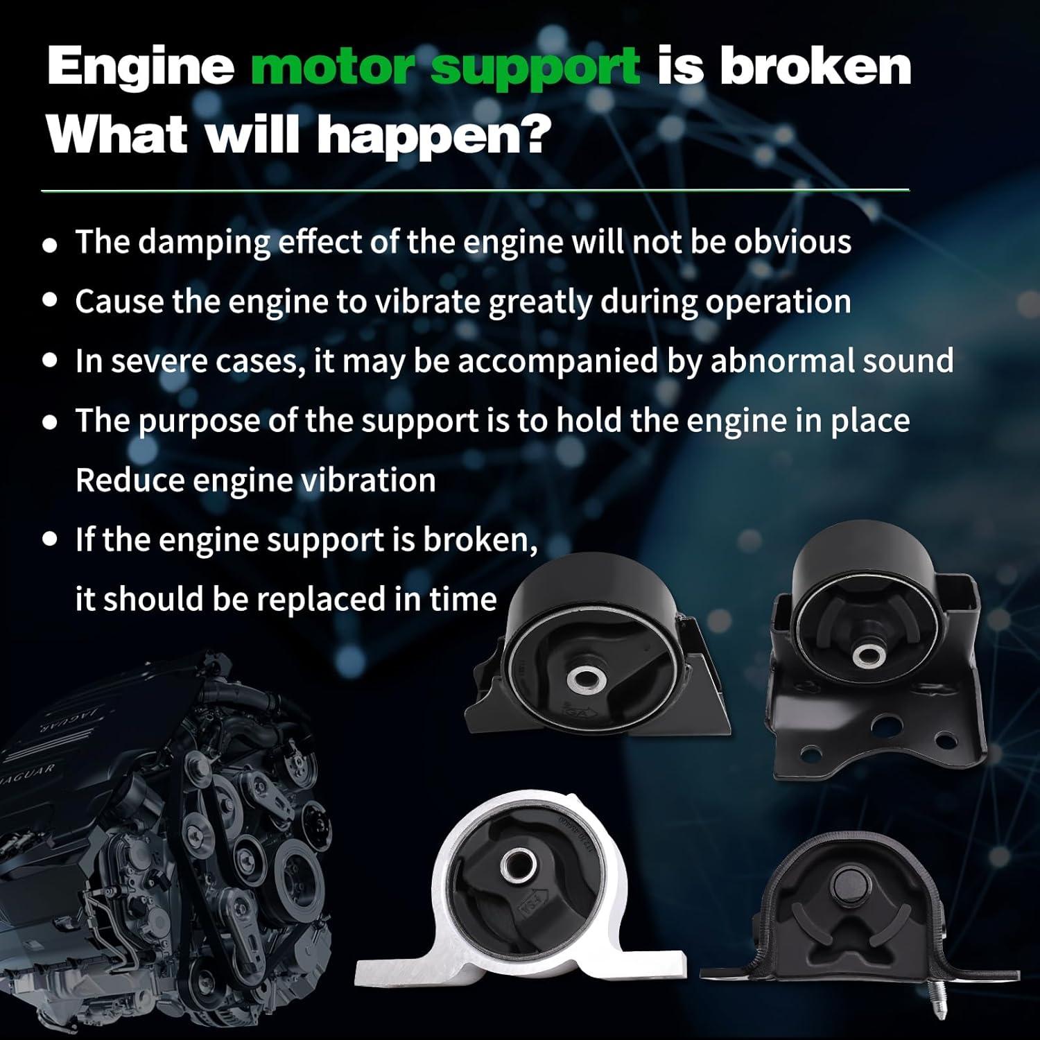 Kit de Soportes de Motor y Transmisión Loongrie para Sentra 2000-2006 1.8L